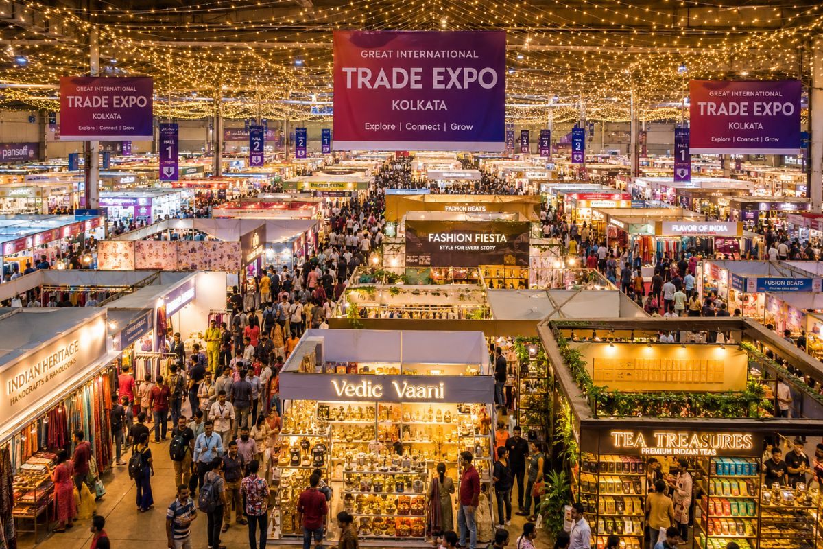 Exhibition hall at Great International Trade Expo 2026 Kolkata